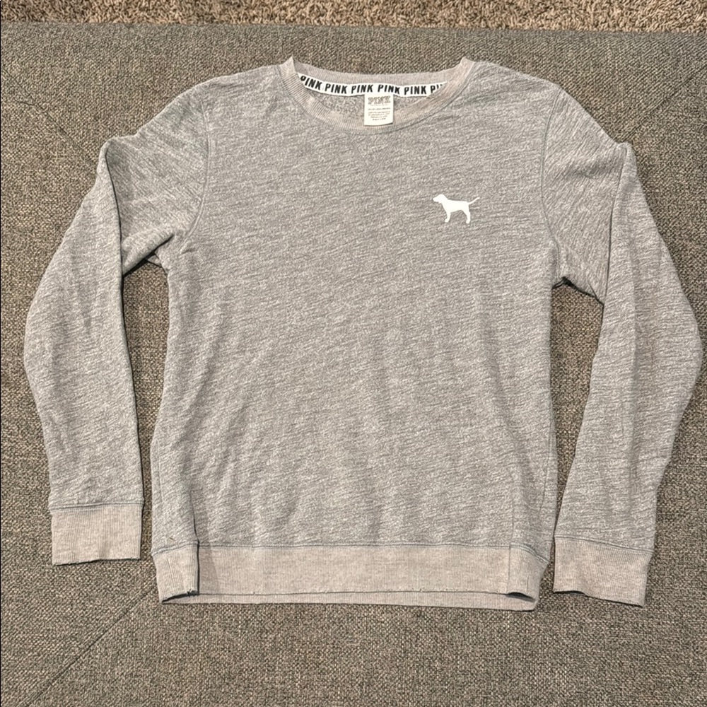 PINK Victoria's Secret Gray Crewneck Sweater